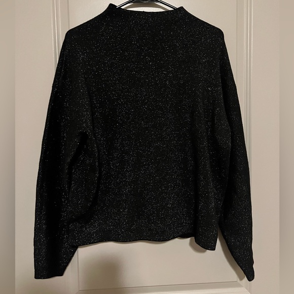 H&M Mock-neck Sweater w/ Silver Sparkles - Picture 2 of 8